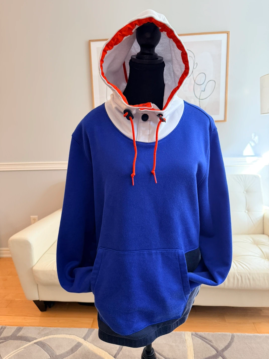 Nautica blue and white graphic hoodie - photo 2