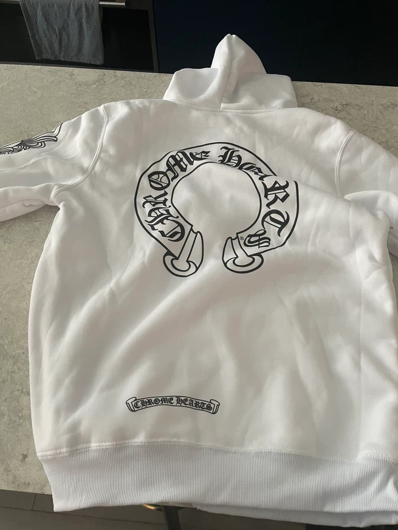 Chrome Hearts White Zip-Up Hoodie - photo 2