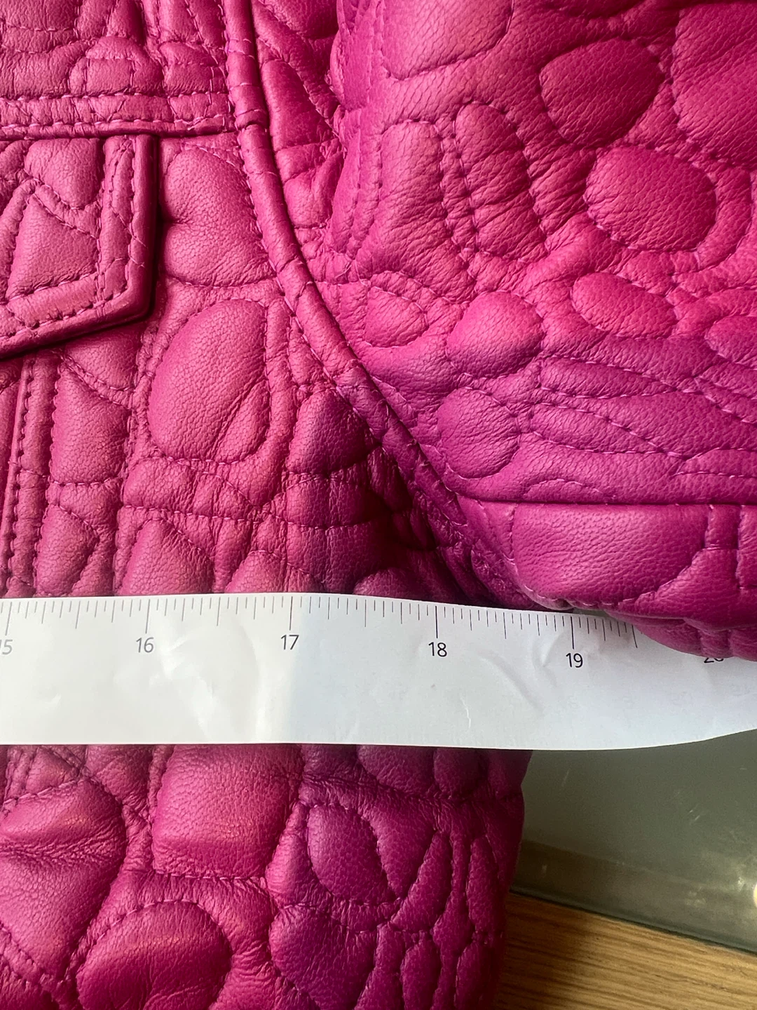 Fuchsia Quilted Leather Jacket - photo 4