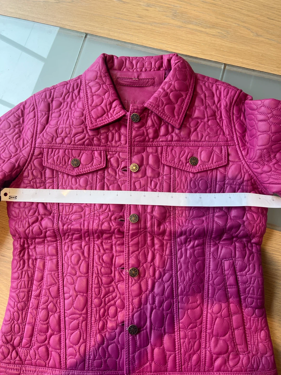 Fuchsia Quilted Leather Jacket - photo 5
