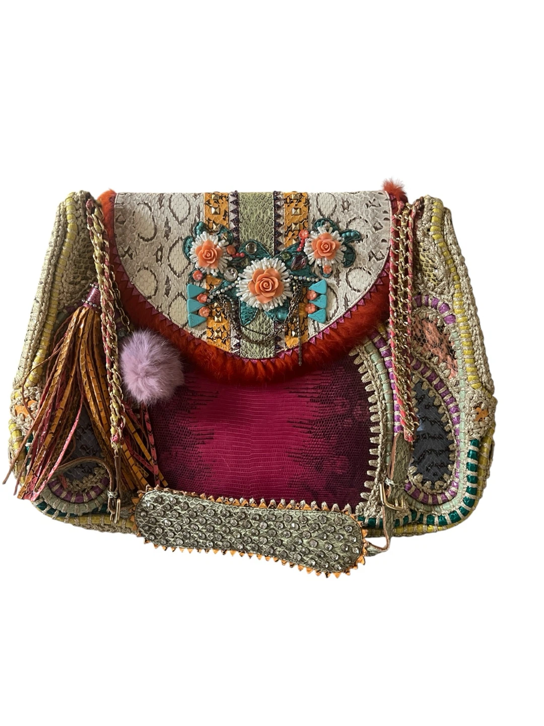 Very rare vintage bag with crocodile skin - photo 2