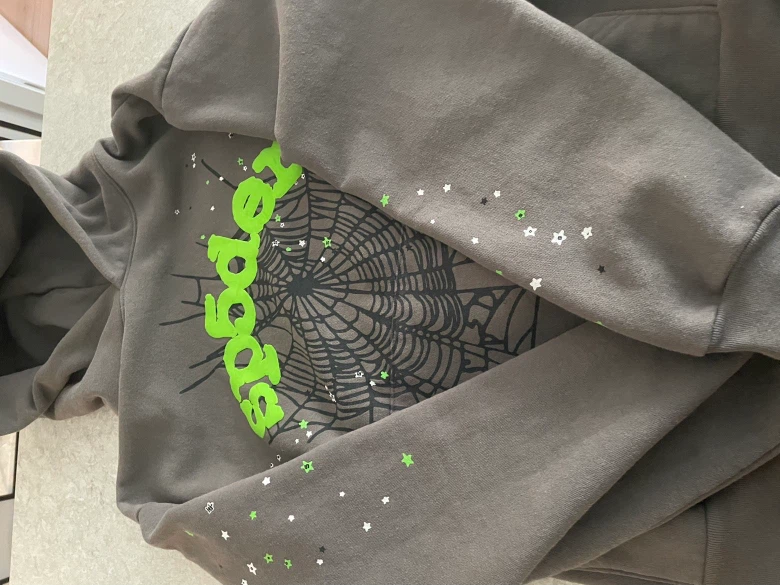 Sp5der Grey Hoodie