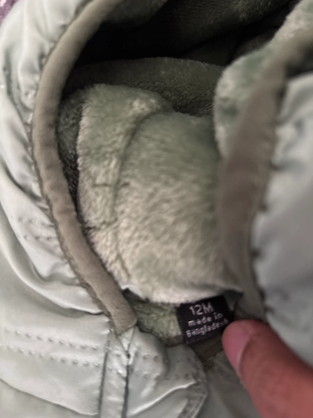 Baby Hooded Jacket Sage Green 12M - photo 4
