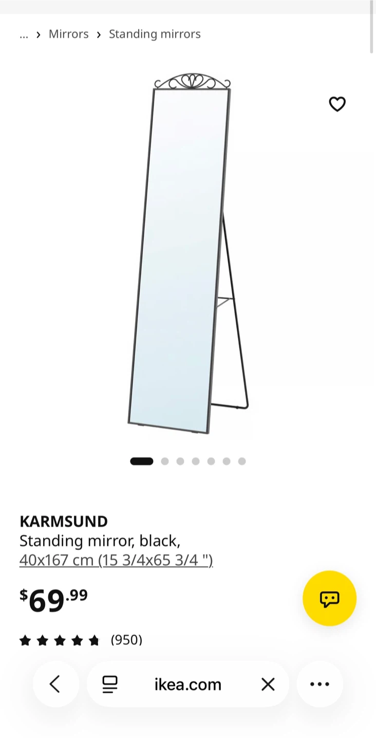 IKEA KARMSUND Standing Mirror - photo 2