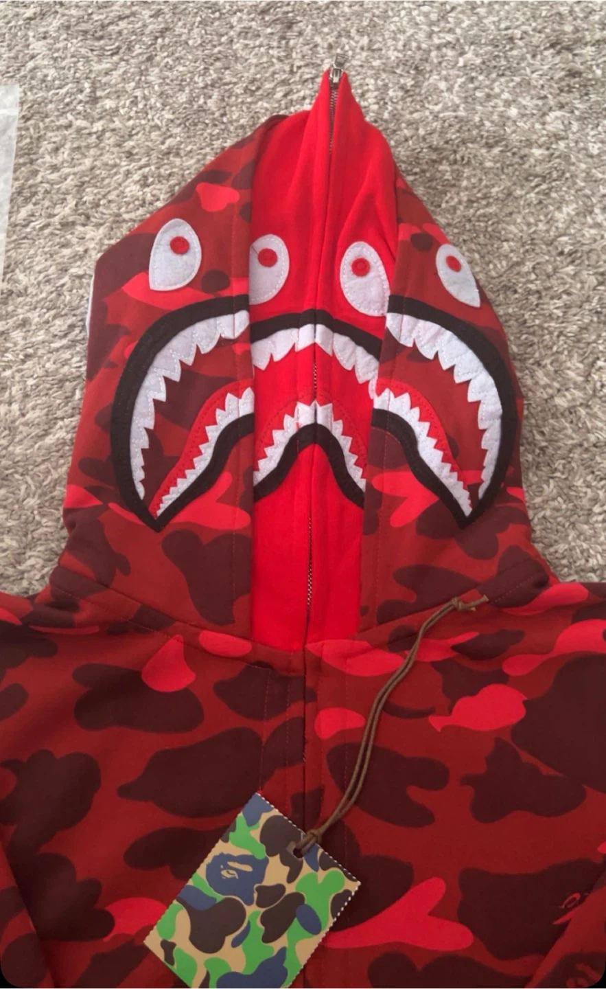 RED DOUBLE HOOD BAPE !!! - photo 2