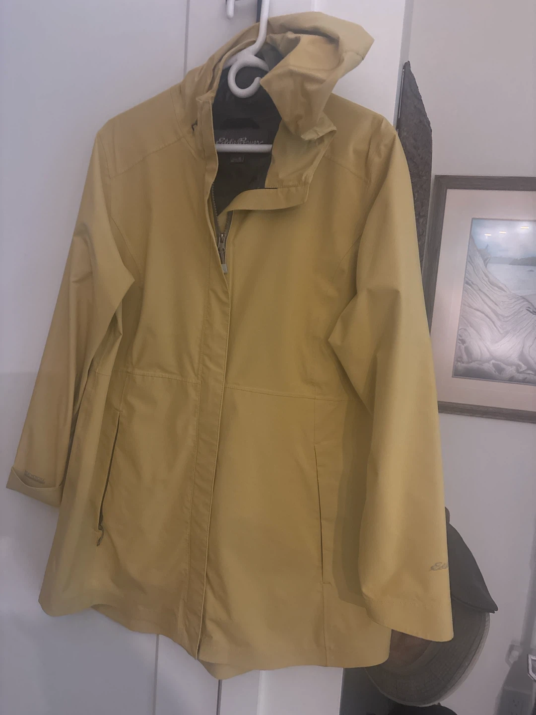 Eddie Bauer Women's Rain Jacket Mustard Yellow
