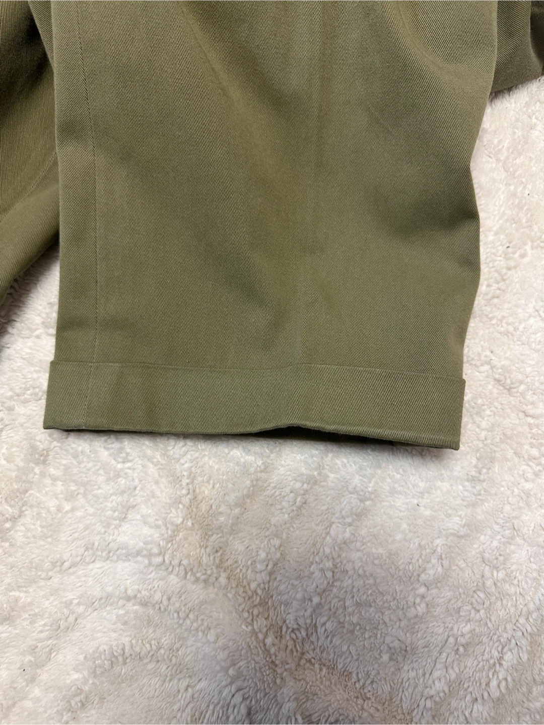 Vintage 90s Polo Ralph Lauren Pleated Olive Wide Leg Trousers - photo 5