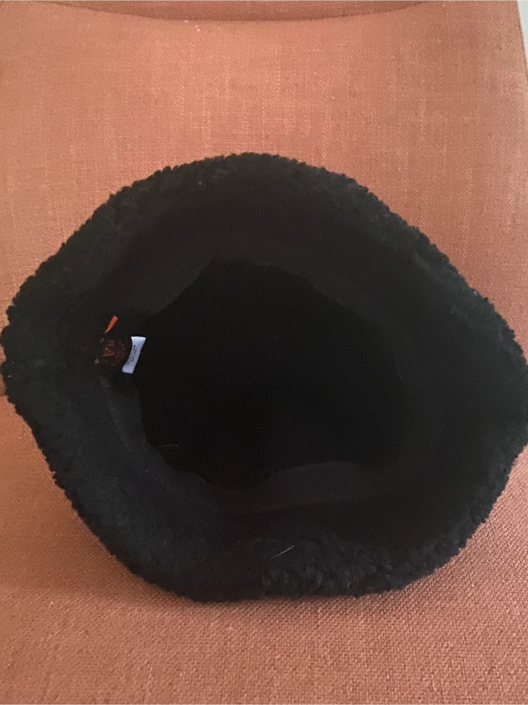 Black Wool Cloche Hat with Textured Brim, One Size - photo 4