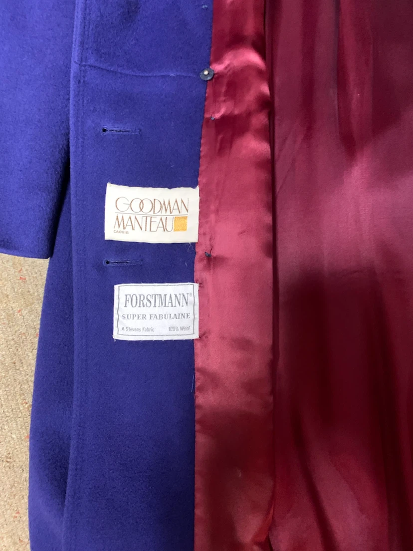 Goodman Manteau Royal Blue Wool Coat - photo 3