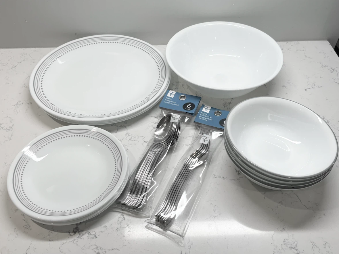Dinnerware Set with New Cutlery