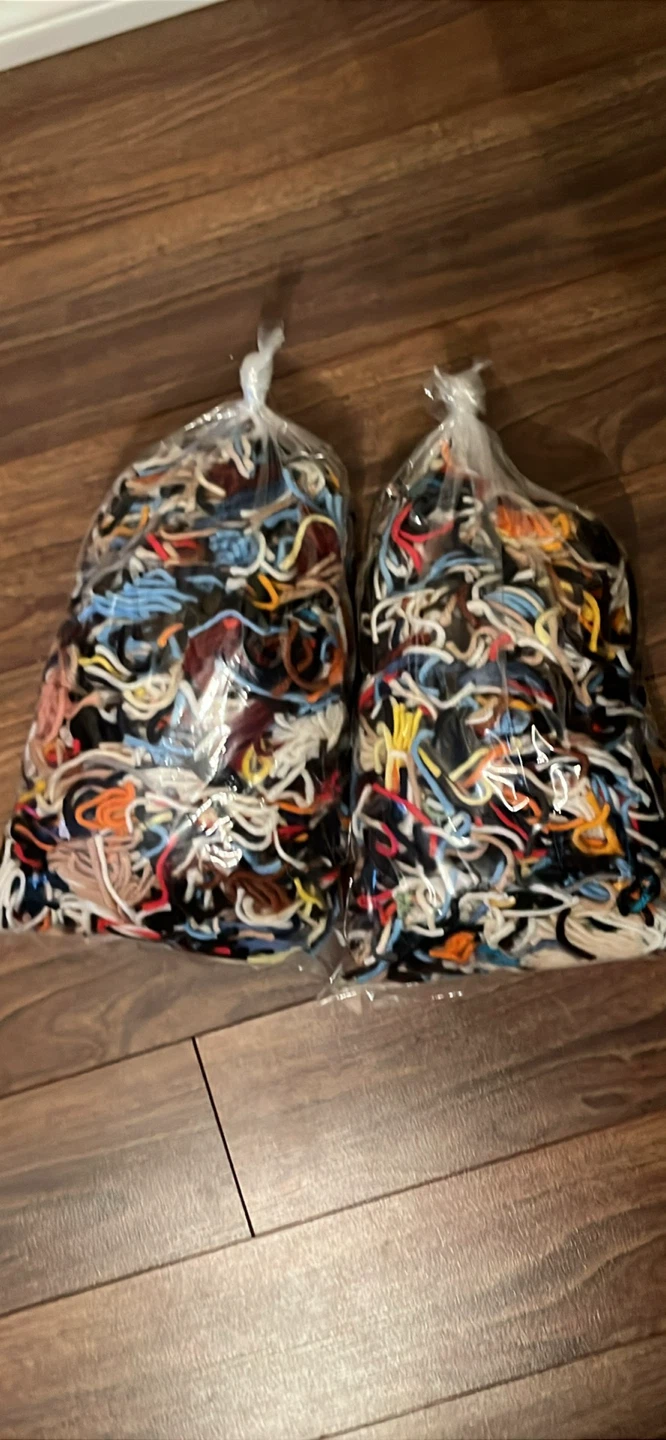 Bulk Latch-Hook Yarn Scraps Bag –  2.5” Pre-Cut Multi-Color Mix