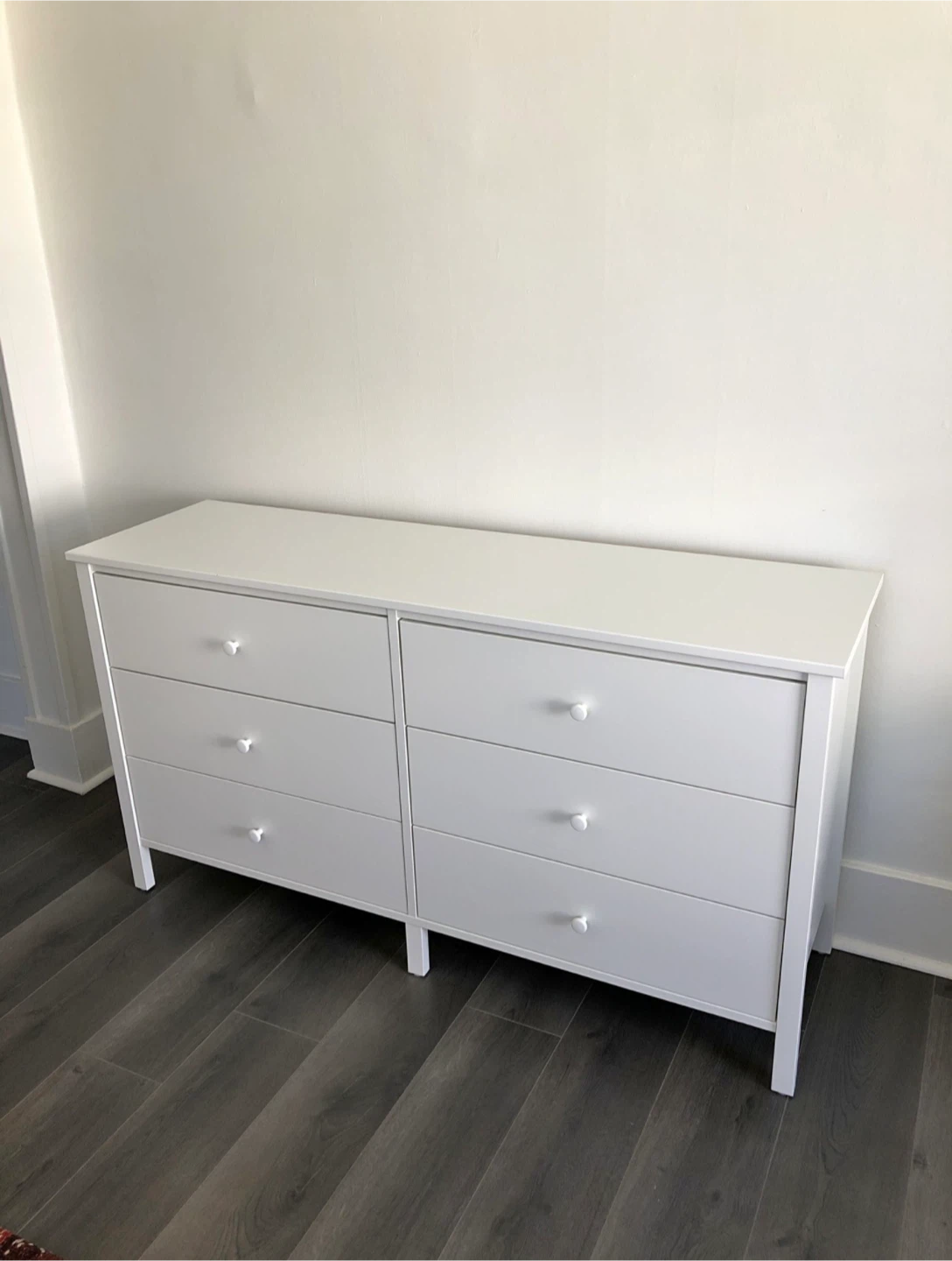 6-drawer white dresser