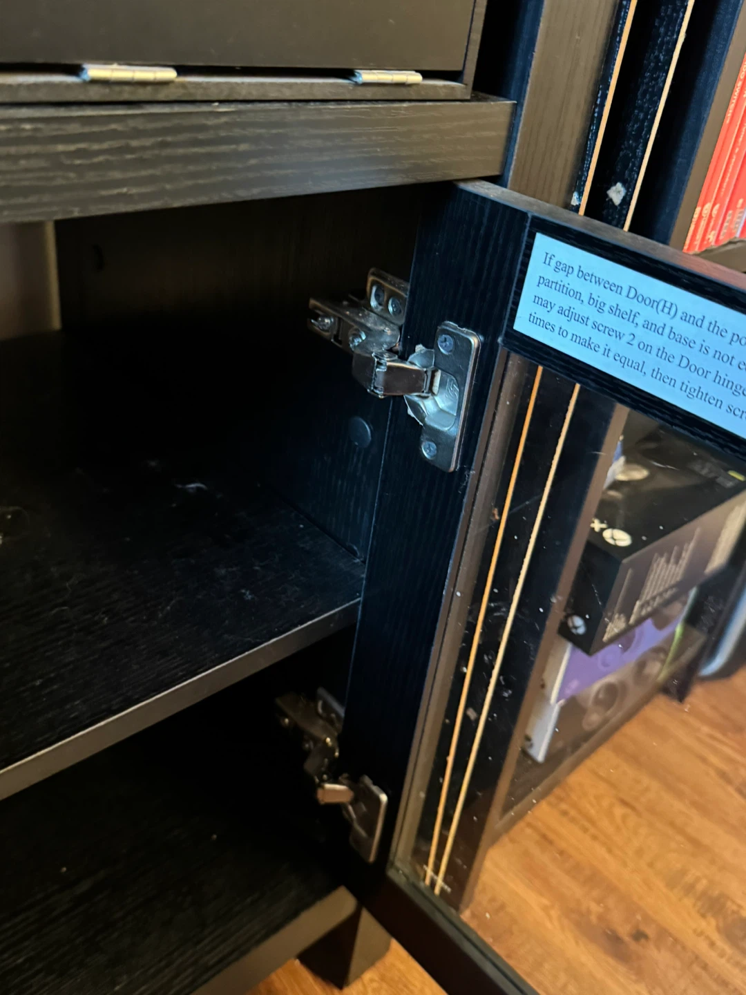Black TV Stand with Storage - photo 5