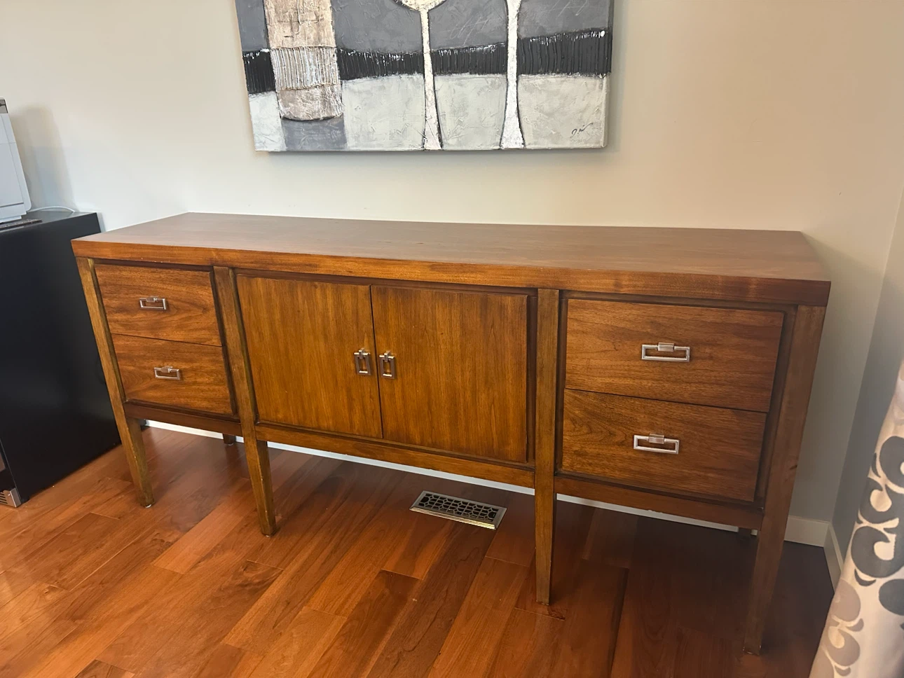 Mid-Century Modern Wooden Credenza