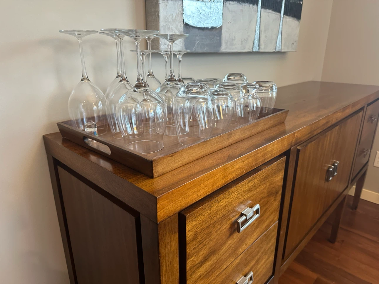 Mid-Century Modern Wooden Credenza - photo 2