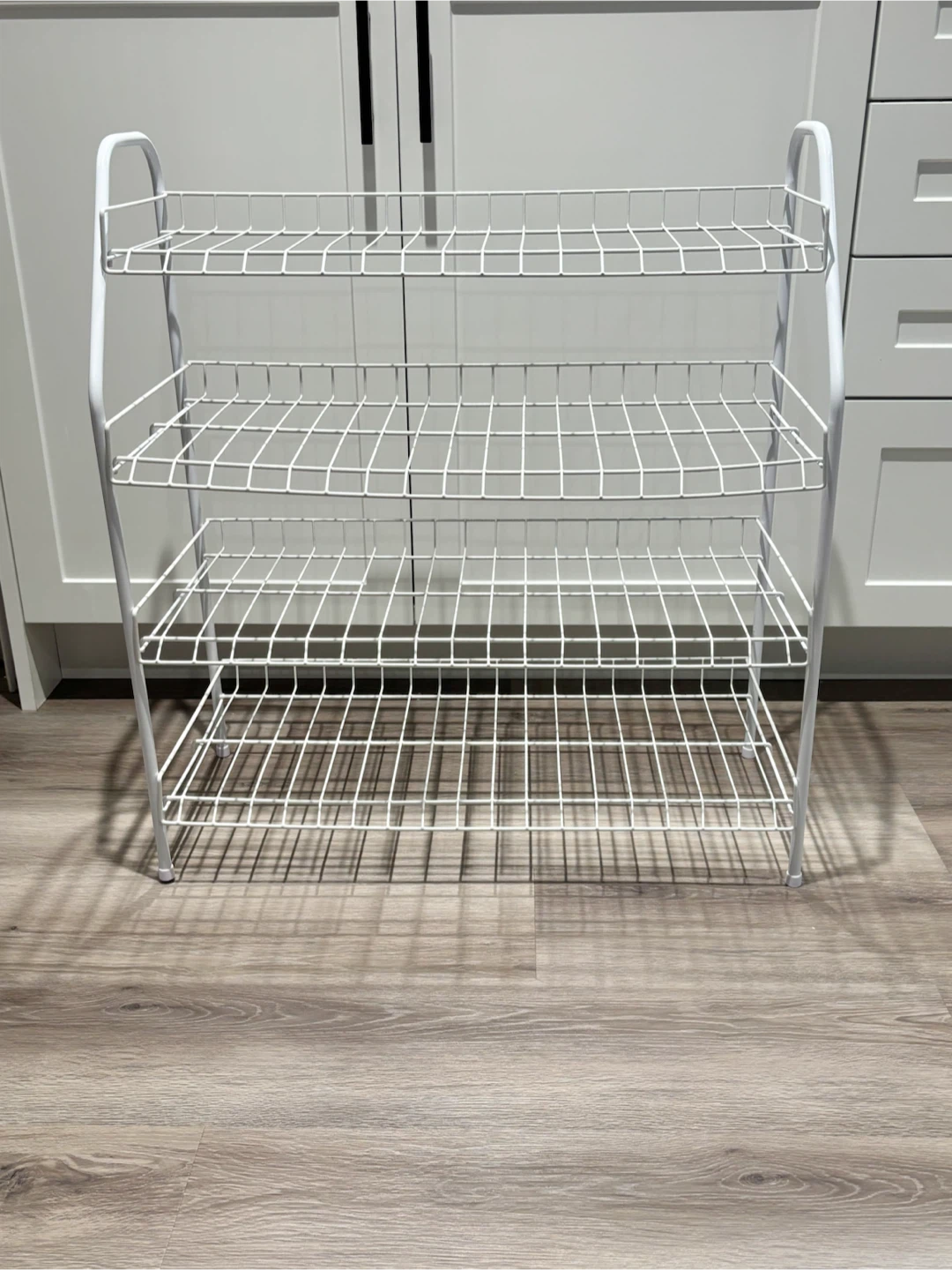 Shoe rack White Wire Metal - photo 3