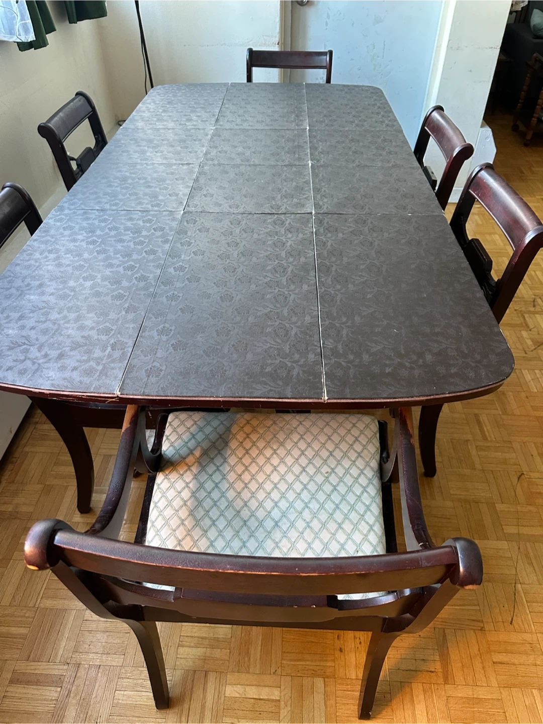 Vintage Dining Table + 6 Chairs – Solid Wood Set - photo 4