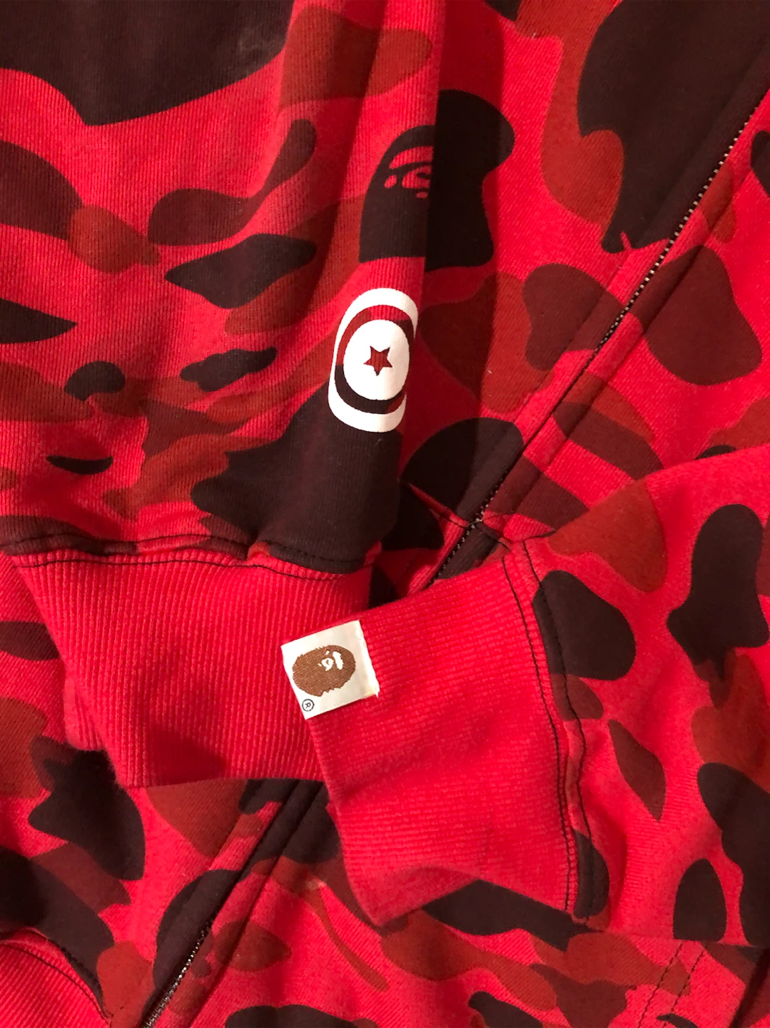 A Bathing Ape Red Camo Shark Hoodie - photo 3