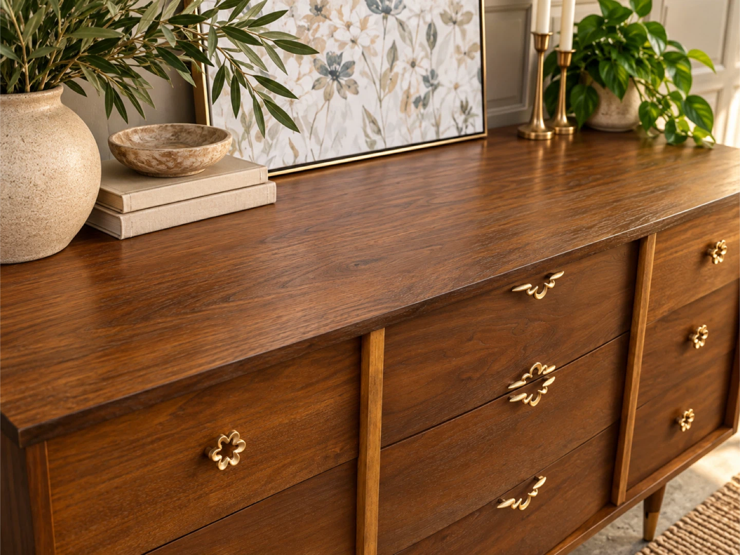 Vintage Mid-Century Moder Dresser | Professionally Refinished - photo 4