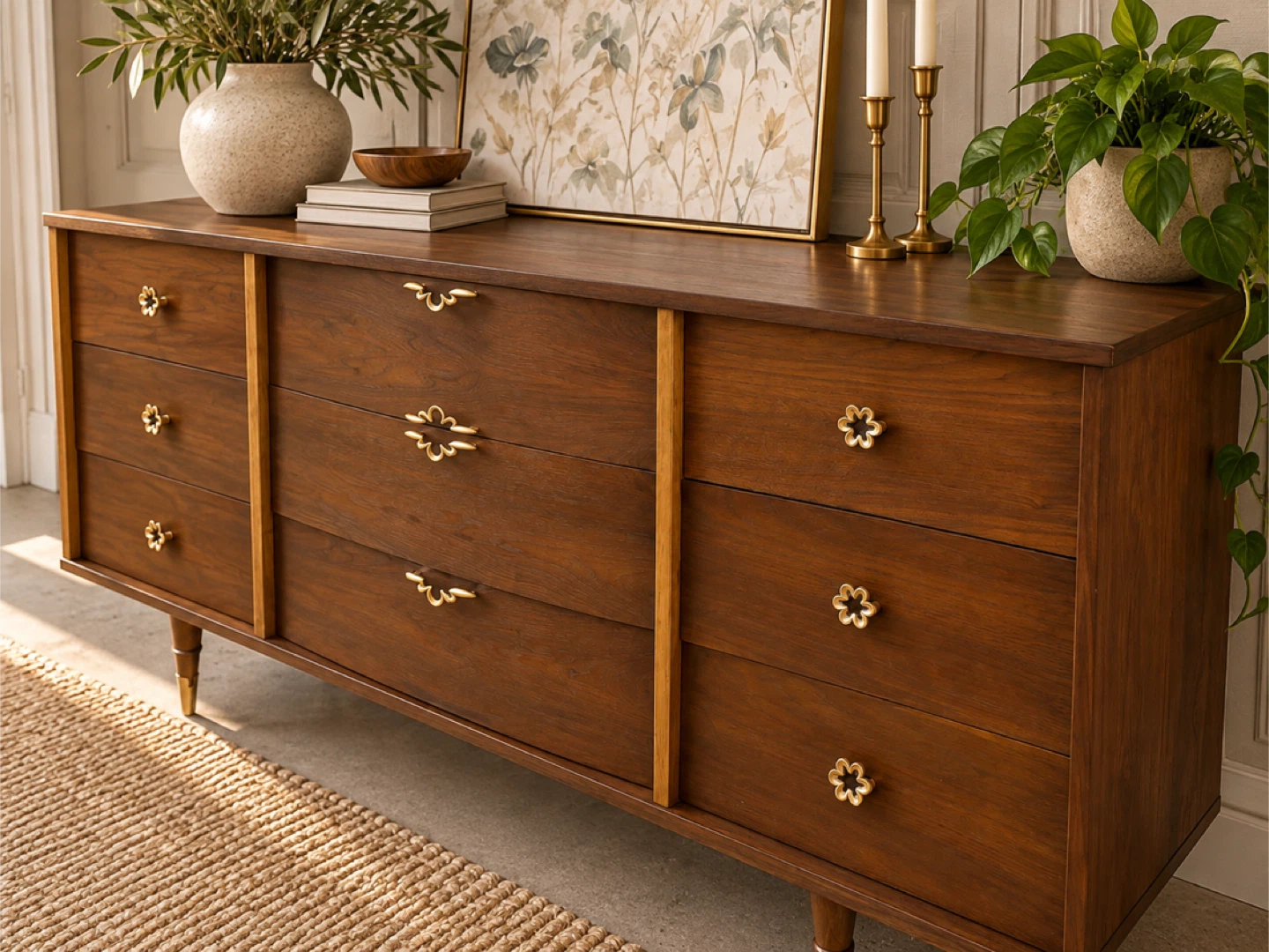 Vintage Mid-Century Moder Dresser | Professionally Refinished - photo 3