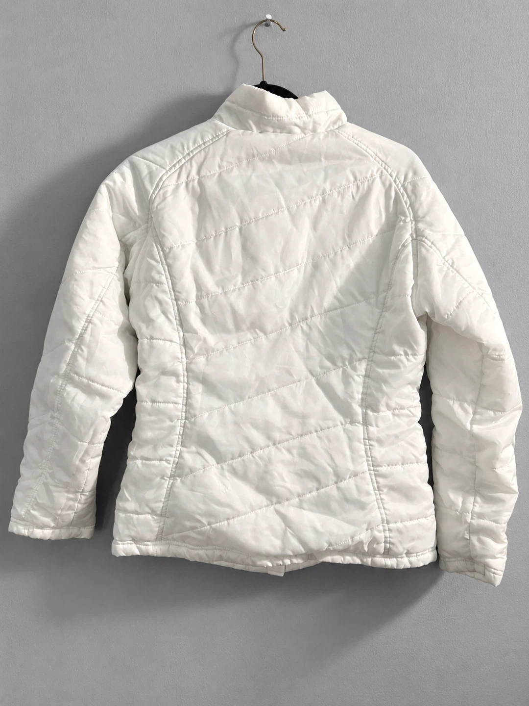 White CB quilted zip-up jacket - photo 2
