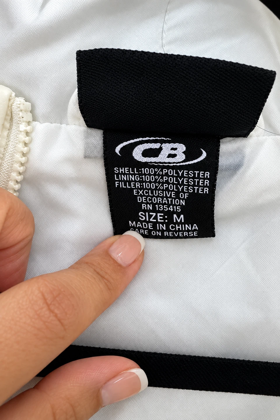 White CB quilted zip-up jacket - photo 4