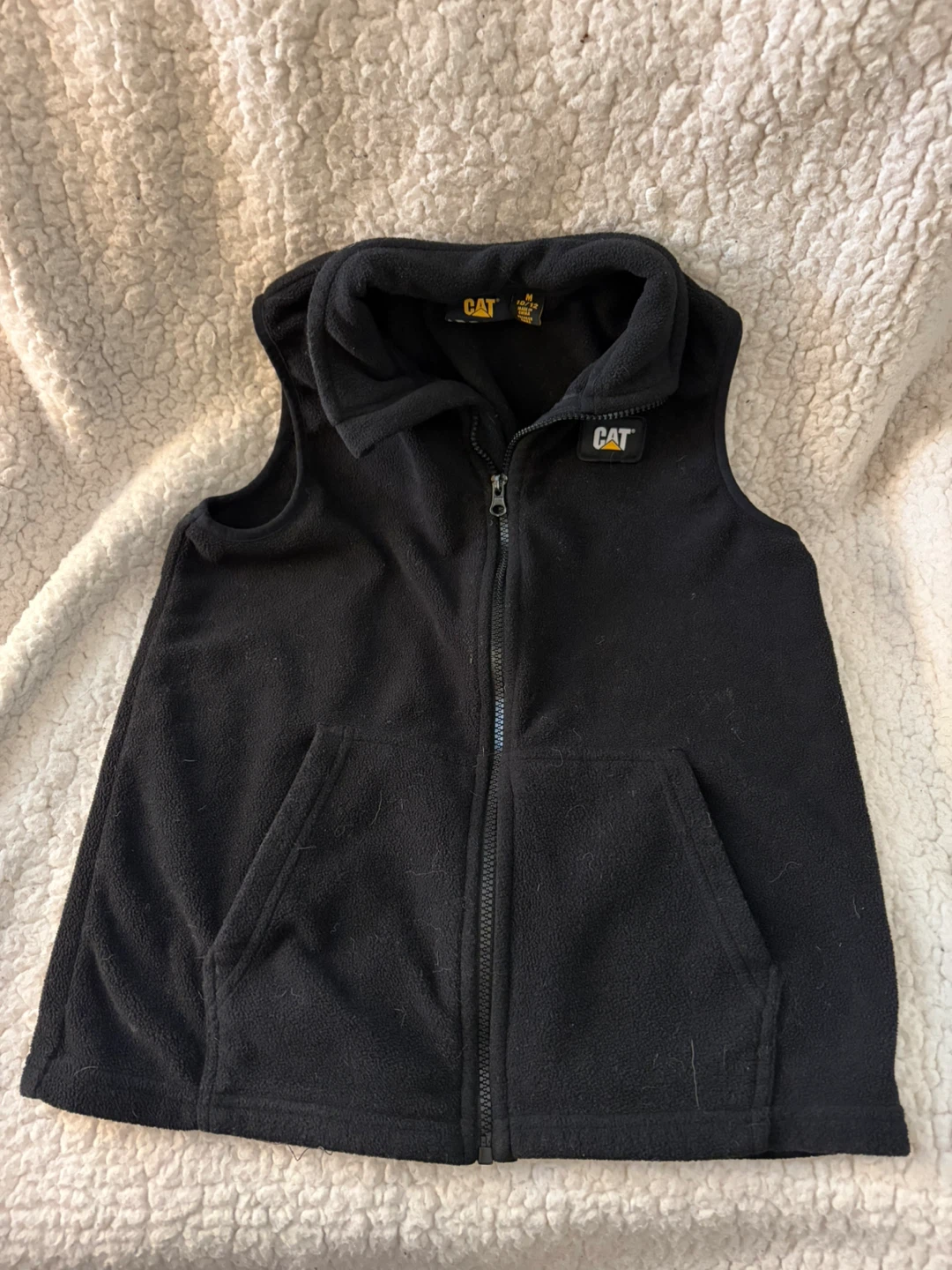 CAT Black Fleece Vest
