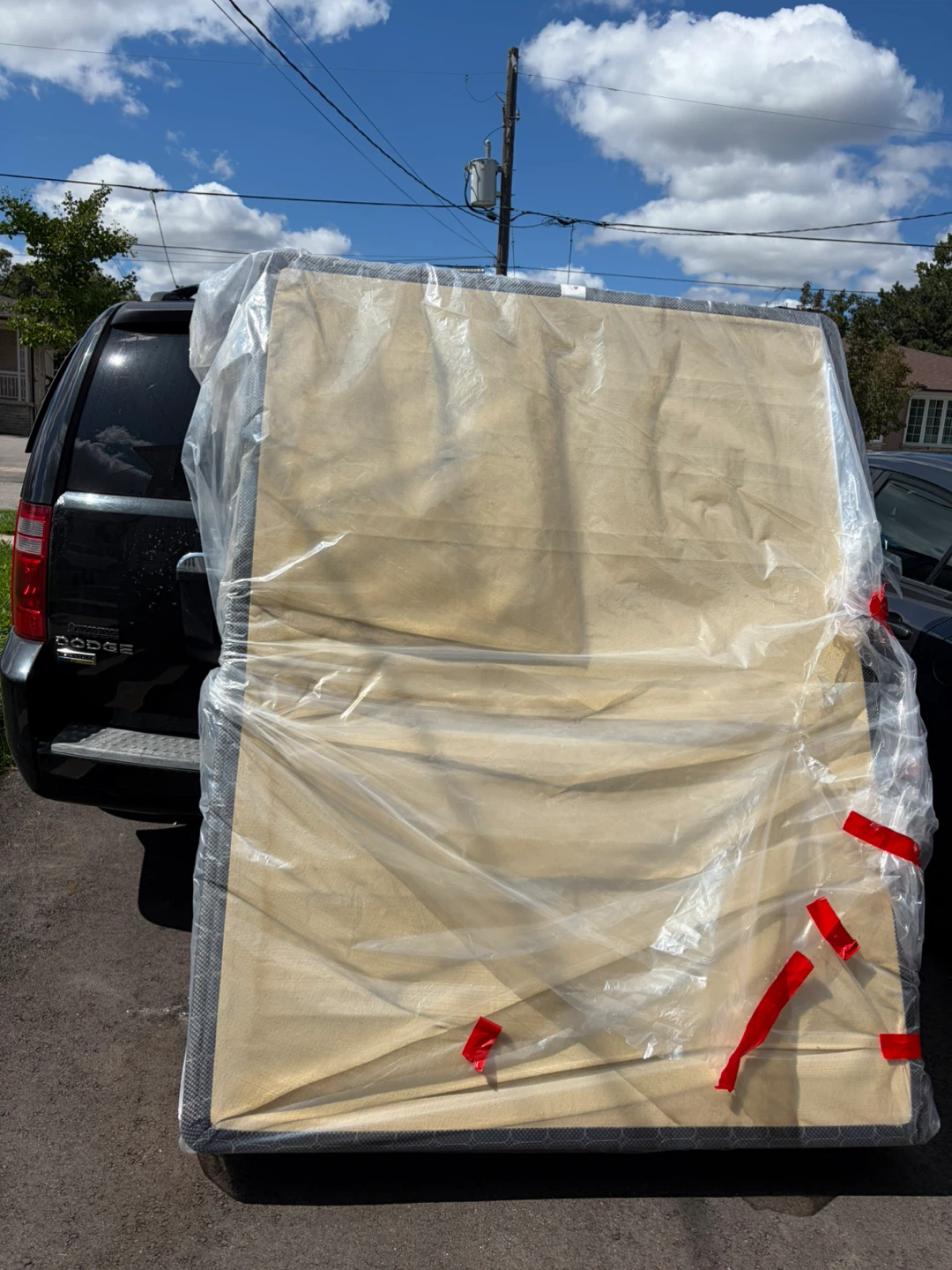 Box spring with metal bed frame QUEEN - photo 4