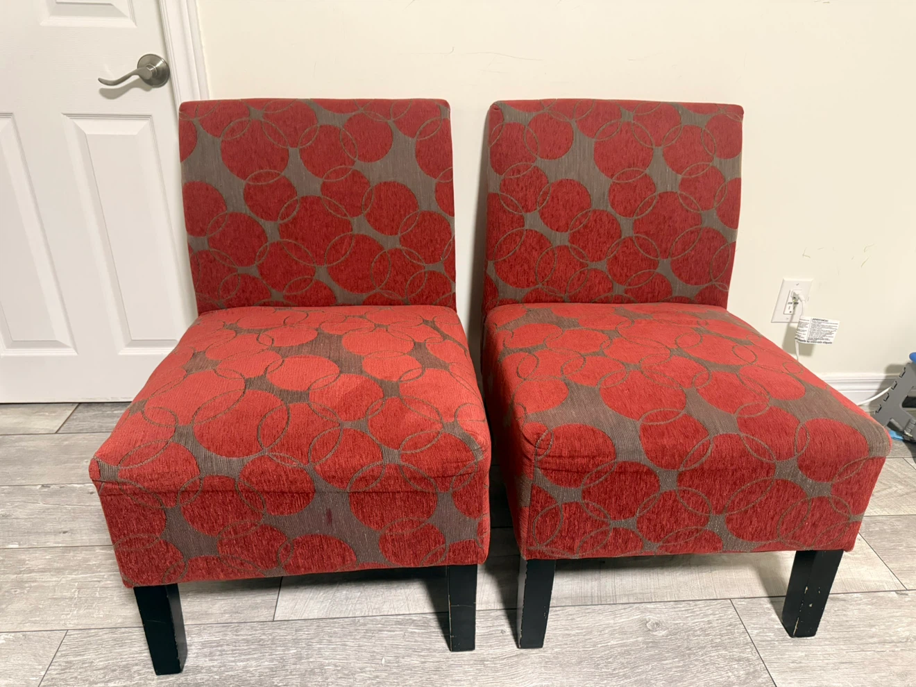 Two armless accent chairs - photo 4