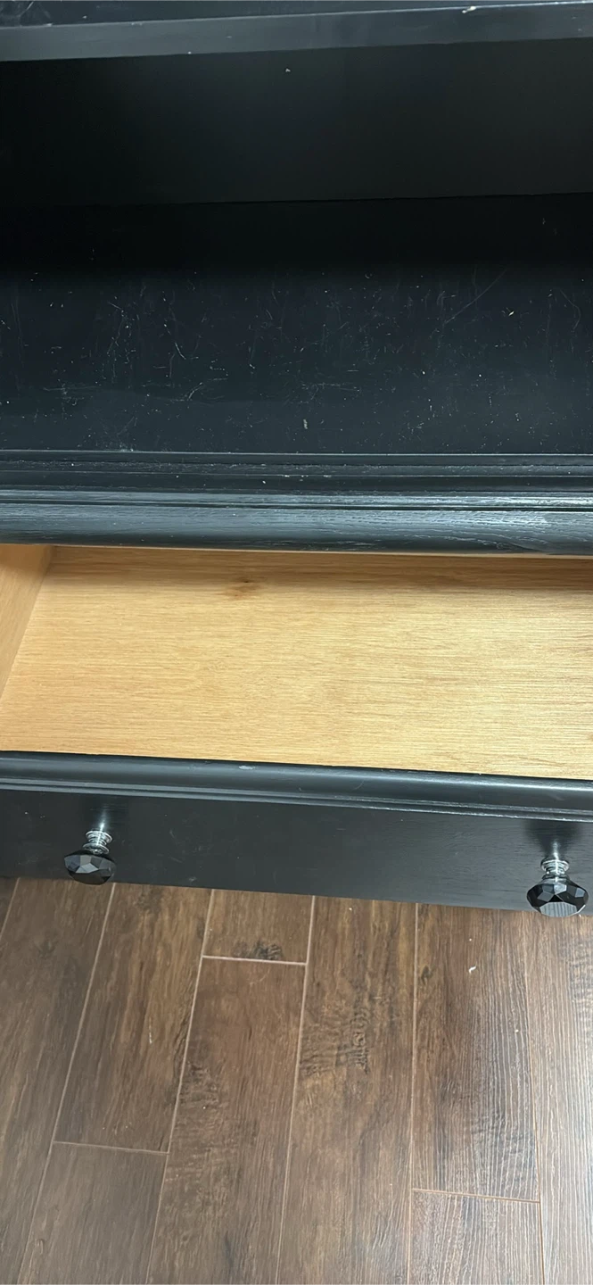 Black Armoire with Two Drawers - photo 4