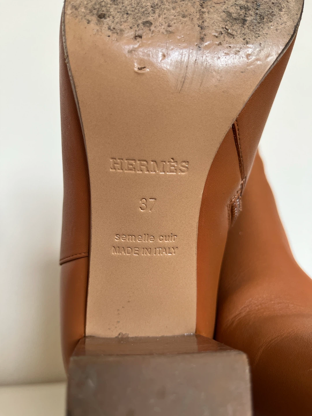 Hermes St Germain Tan Leather Boots - photo 3