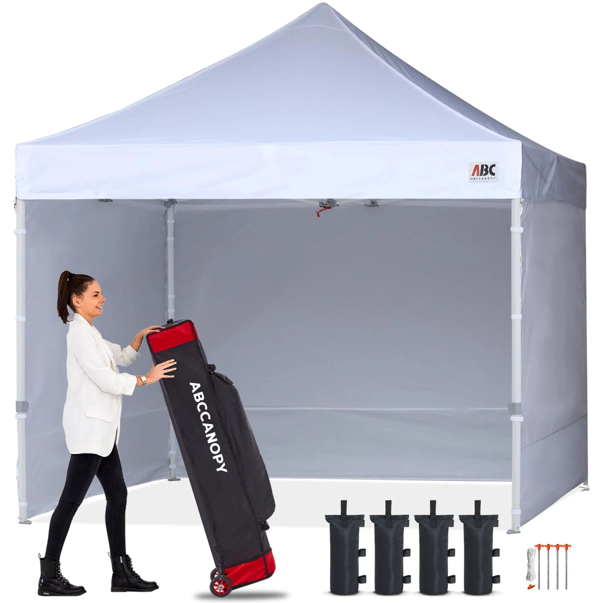 ABCCANOPY Commercial Pop Up Canopy Tent with Sidewalls