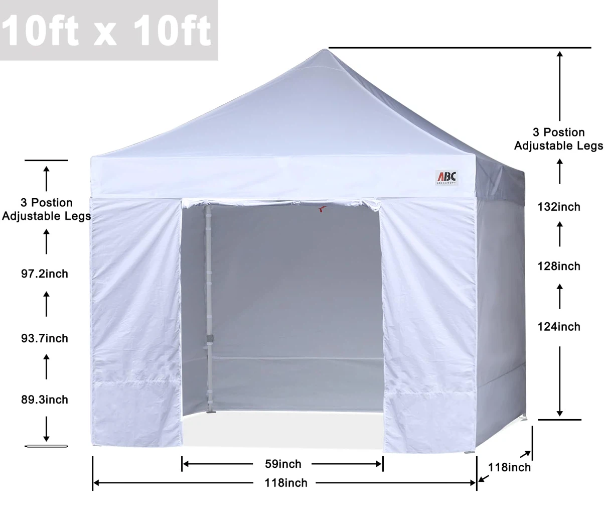 ABCCANOPY Commercial Pop Up Canopy Tent with Sidewalls - photo 2