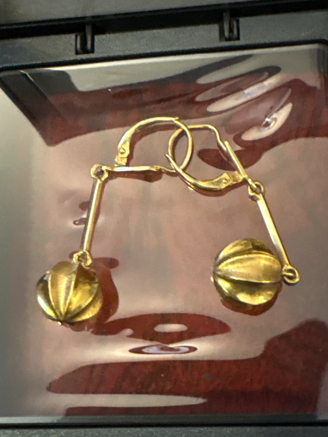 18k pure Gold Drop Earrings