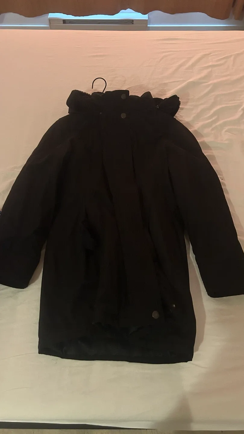 Black Winter Parka Coat