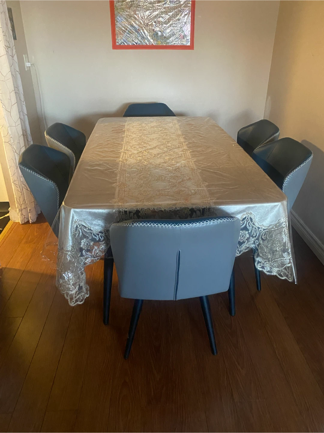 Dining table set with 6 chairs