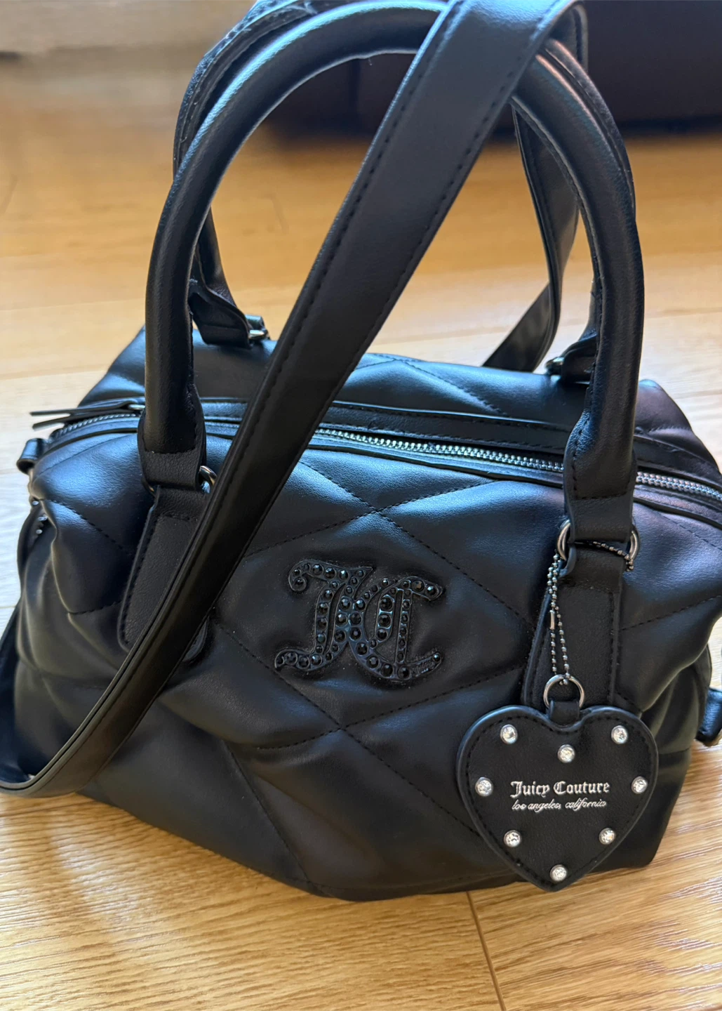 Juicy Couture black quilted handbag