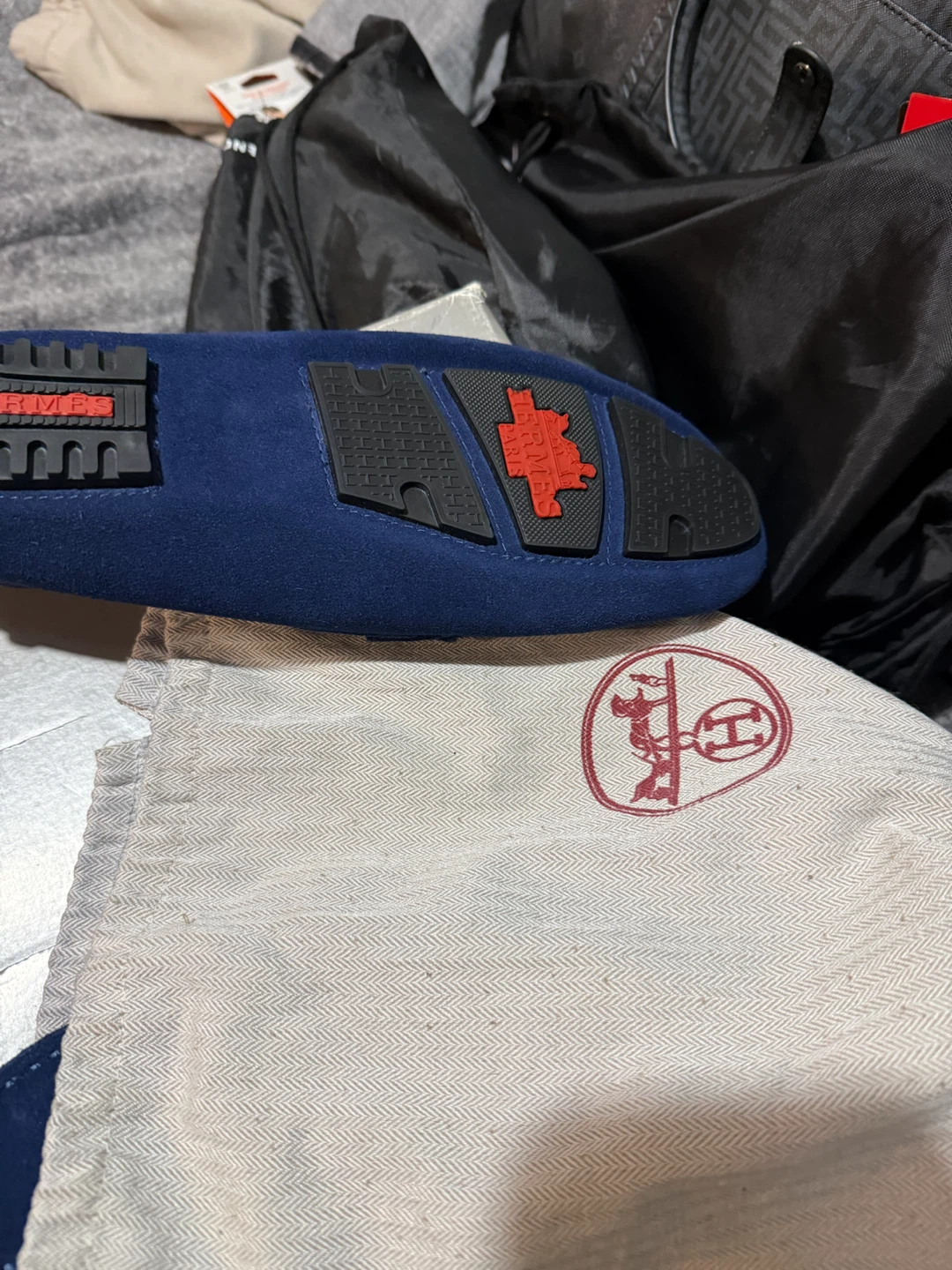 Hermes Suede Loafers