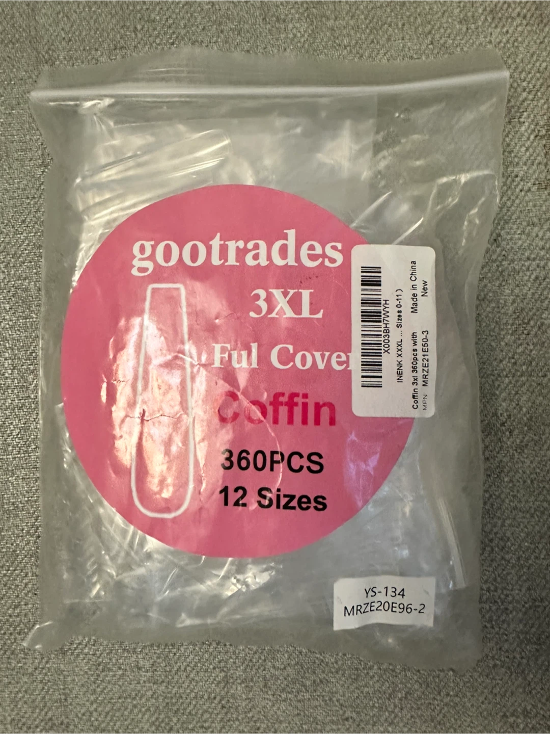 gootrades 3XL Coffin Nail Tips 360PCS