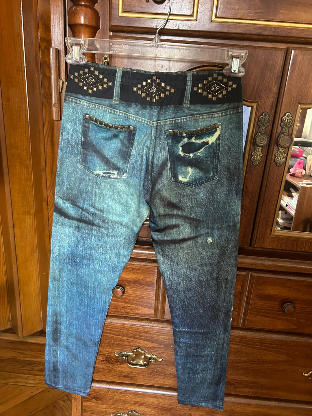 Paris Angel Distressed Print Jeans - photo 2