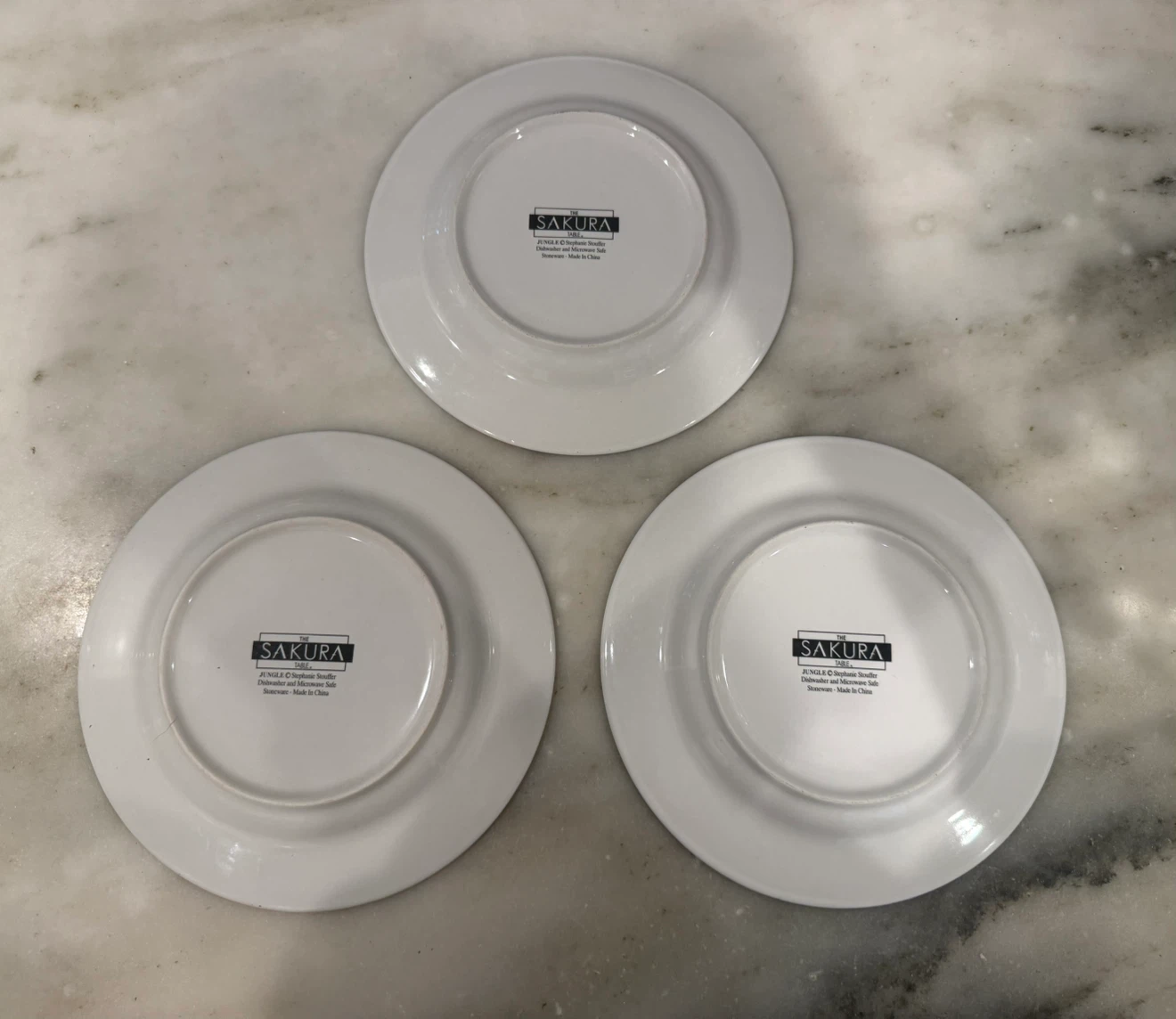 Set of 3 Sakura Jungle Salad Plates - photo 2