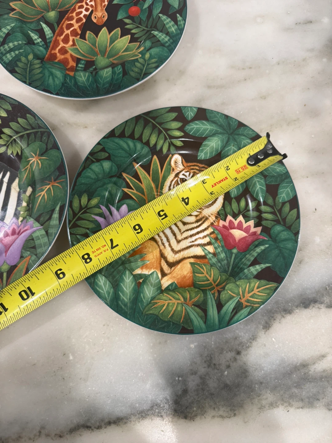 Set of 3 Sakura Jungle Salad Plates - photo 3