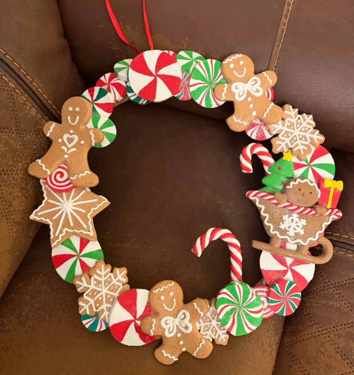 Gingerbread Christmas Wreath Decoration