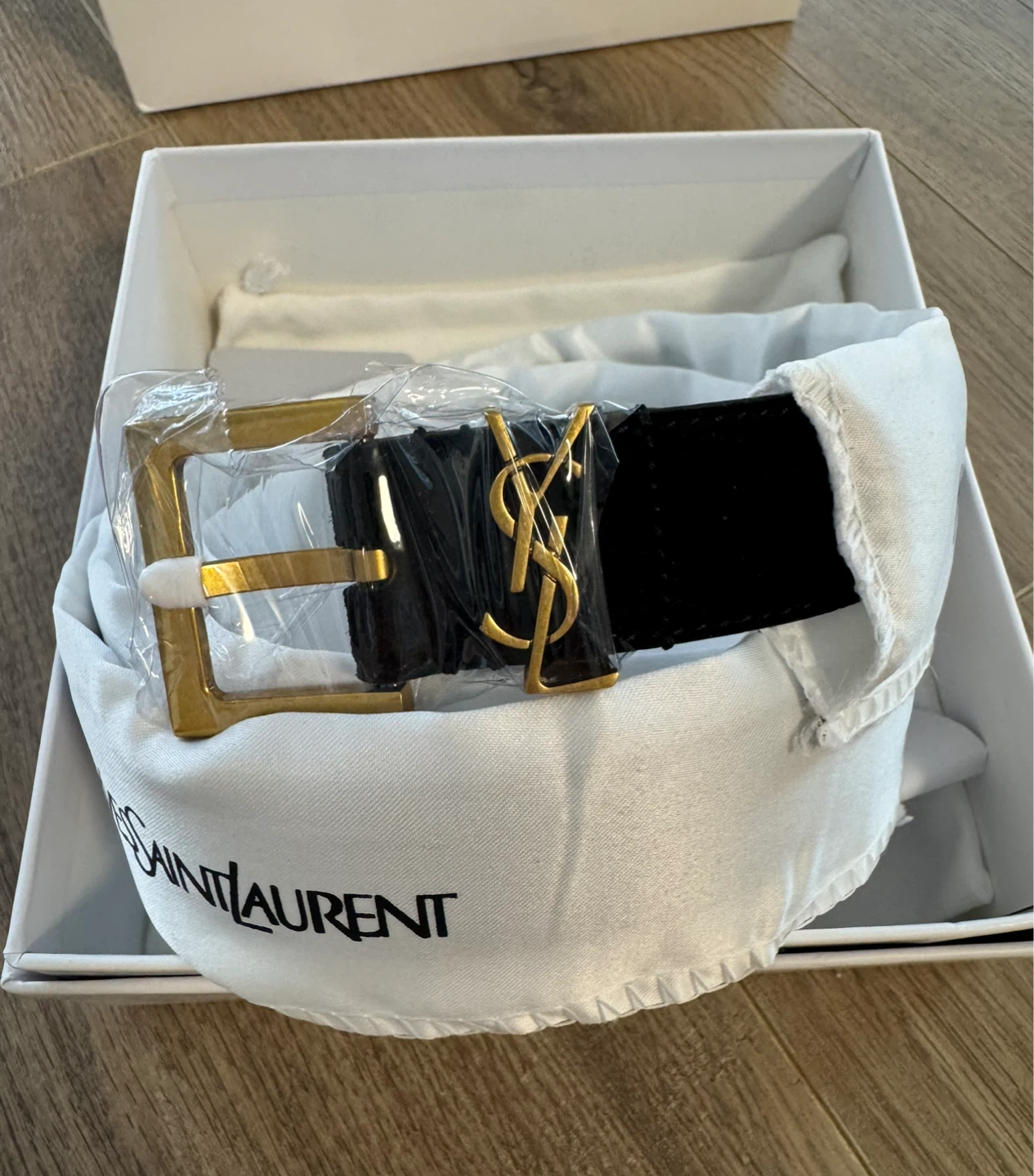 Luxury Genuine Suede Leather Belt with Gold Buckle
