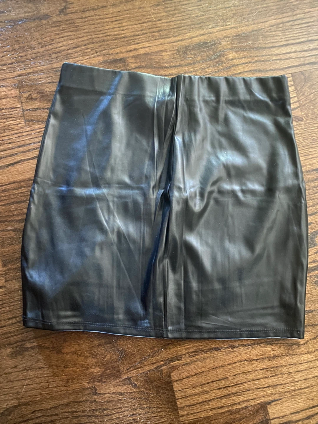 Better Be Black Vegan Leather Mini Skirt - photo 5