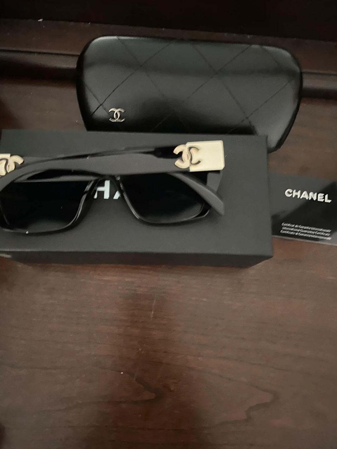 Chanel Black Sunglasses with Case