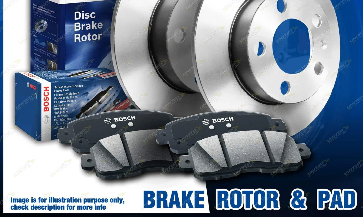 Bosch Disc Brake Rotor and Brake Pad Set