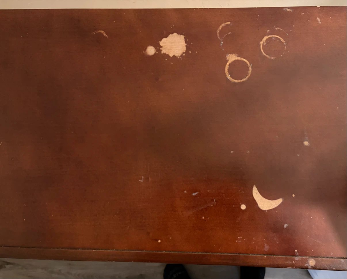 Dark wood media console cabinet - photo 3
