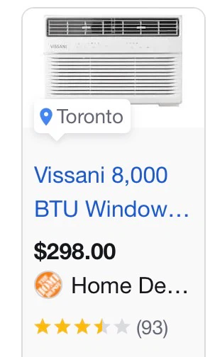 Vissani 8,000 BTU Window Air Conditioner - photo 2