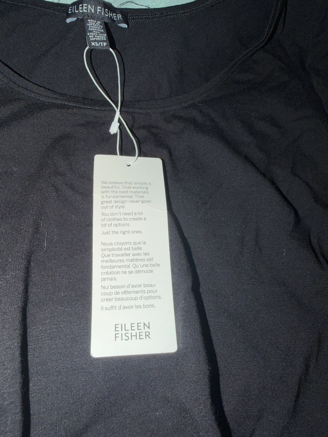 Eileen Fisher Black Dress/shirt- New with Tags - photo 4